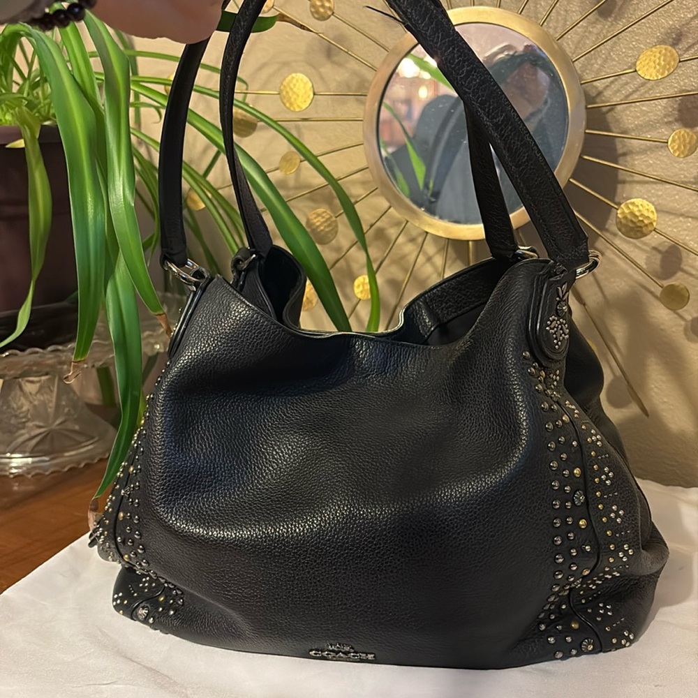 Used Coach "Edie" Studded Handbag